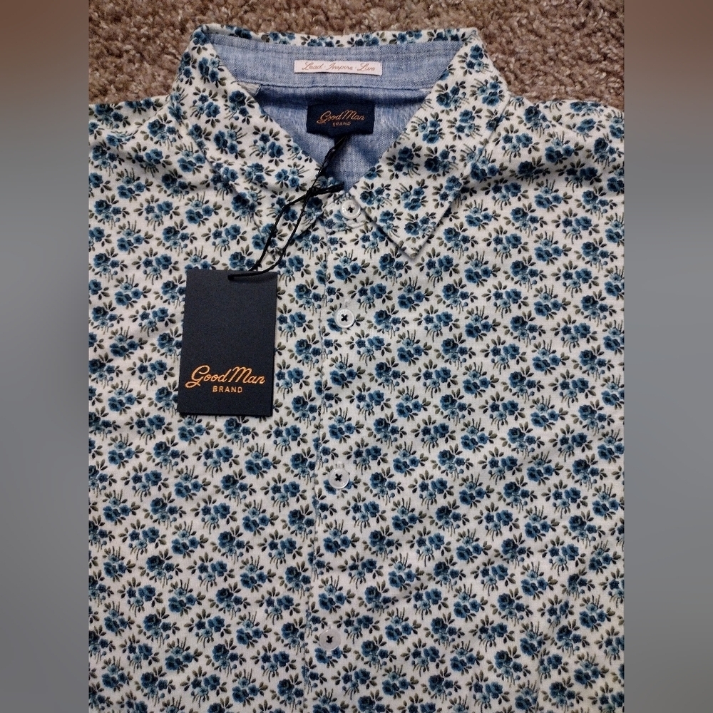 Good Man Brand Floral Long Sleeve Shirt Medium NWT